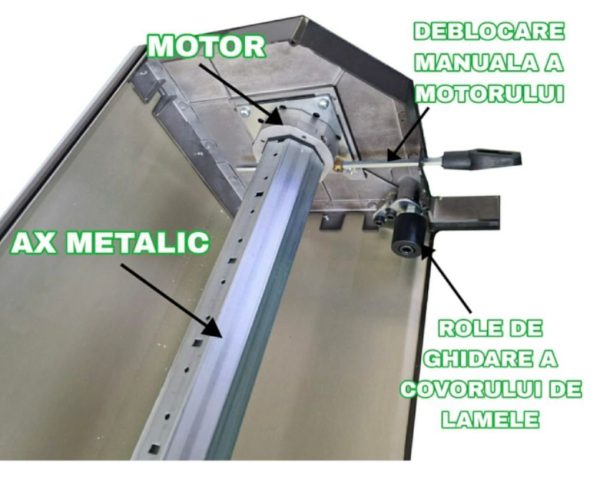 USĂ DE GARAJ TIP RULOU CU LAMELĂ 77 MM