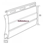 USĂ DE GARAJ TIP RULOU CU LAMELĂ 55 MM