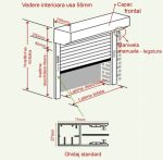 USĂ DE GARAJ TIP RULOU CU LAMELĂ 55 MM