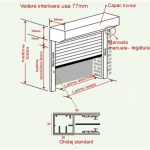 USĂ DE GARAJ TIP RULOU CU LAMELĂ 77 MM