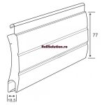 USĂ DE GARAJ TIP RULOU CU LAMELĂ 77 MM